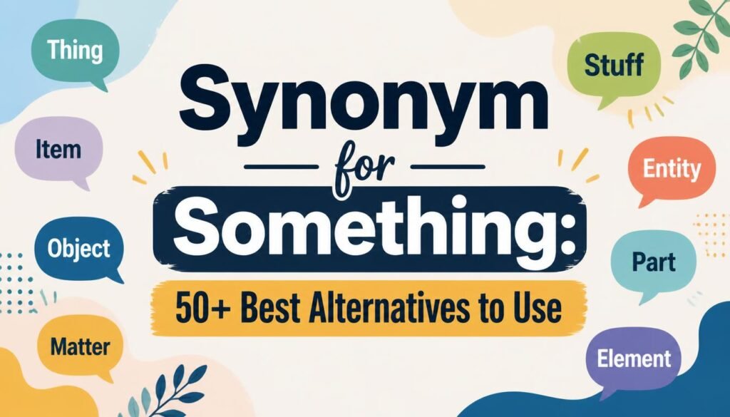 Synonym for Something
